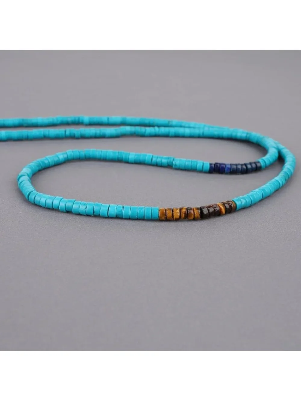 Men's Heishi Beaded Necklace, Crystal Jewelry for Men 20-26